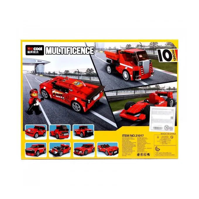 Architect Multificence Sports Cars Building Decool blocks 10 IN 1 Set - 217pcs