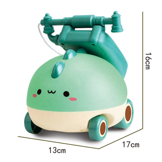 Friction Powered Cars, Baby Toy Cars with Lights and Music, One Click Switch Music, Cartoon Animal Push and Go Car Toy Set