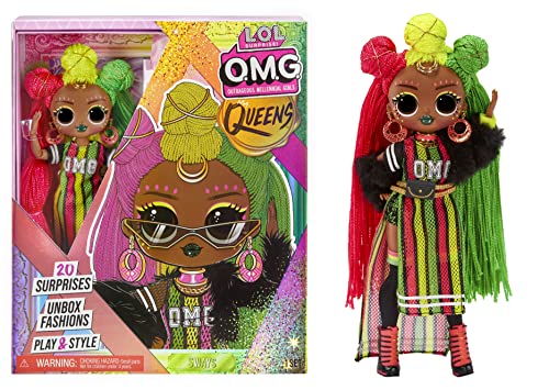 LOL Surprise OMG Queens Sways Fashion Doll with 20 Surprises Including Outfit and Accessories for Fashion Toy Girls Ages 3 and up, 10-inch Doll