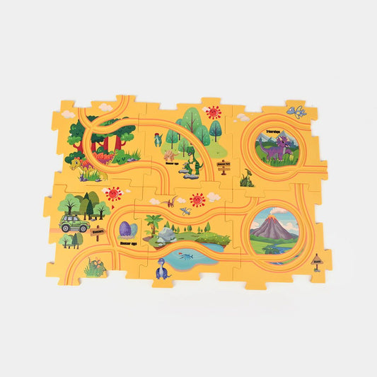 15PCS RAIL CAR PUZZLE PLAY SET FOR KIDS